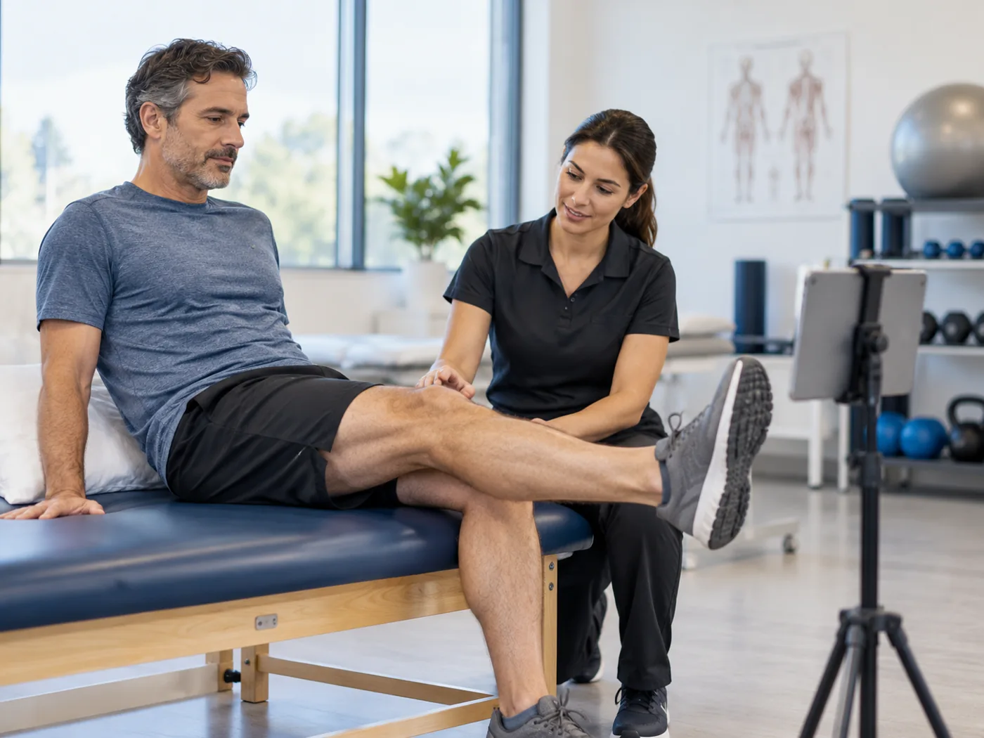 Illustrative camera-guided evaluation of a person's body posture